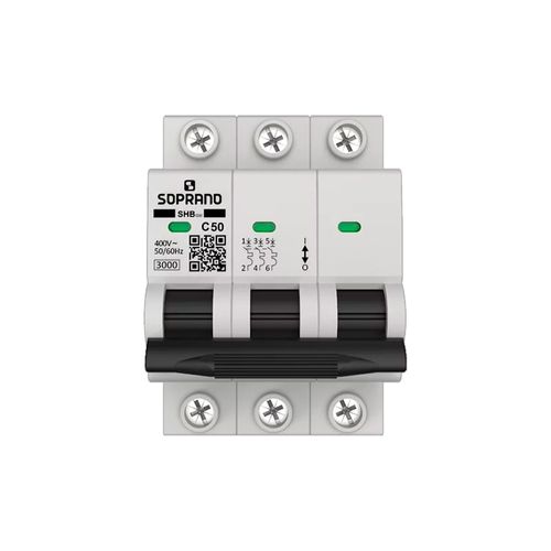 Disjuntor Residencial 3 Polos SHB - GIII - 050A - Soprano