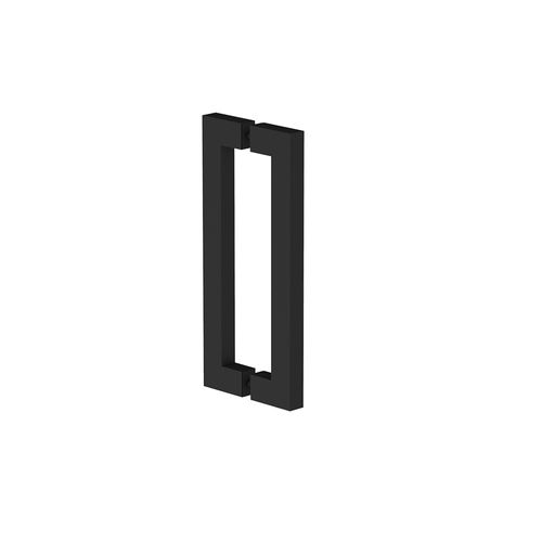 Puxador Duplo Reto Inox 201 400mm Preto Parma - Soprano