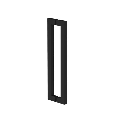 Puxador Duplo Reto Inox 201 600mm Preto Parma - Soprano