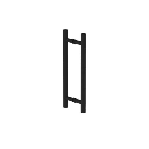 Puxador Duplo Redondo Inox 201 300mm Preto Pisa - Soprano