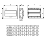 Dimensoes quadros embutir