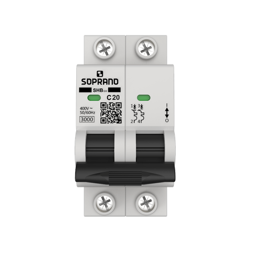 Disjuntor Residencial 2 Polos SHB - GIII - 020A - Soprano