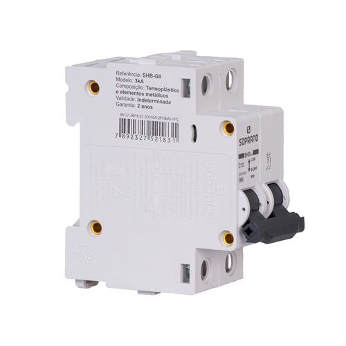 Disjuntor Bipolar SHB GII C0 10A - Soprano