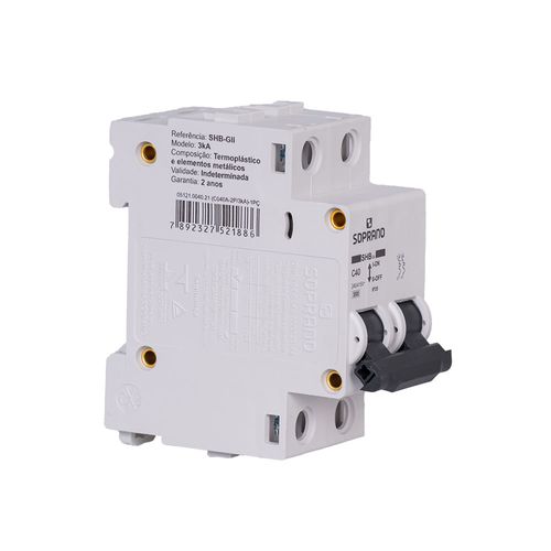 Disjuntor Bipolar SHB GII C0 40A - Soprano