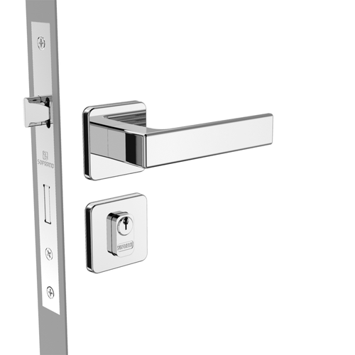 Fechadura Externa 40X53 ROS24 PY 53 Cromado Polido Juno - Soprano