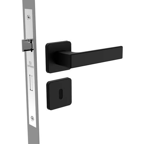 Fechadura Interna 40X53 Ros24 Preto Fosco Juno - Soprano