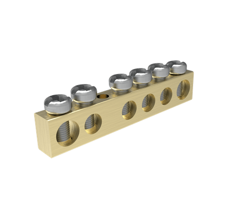 Barramento 2 Furos de 6 mm + 4 Furos de 5 mm - Soprano