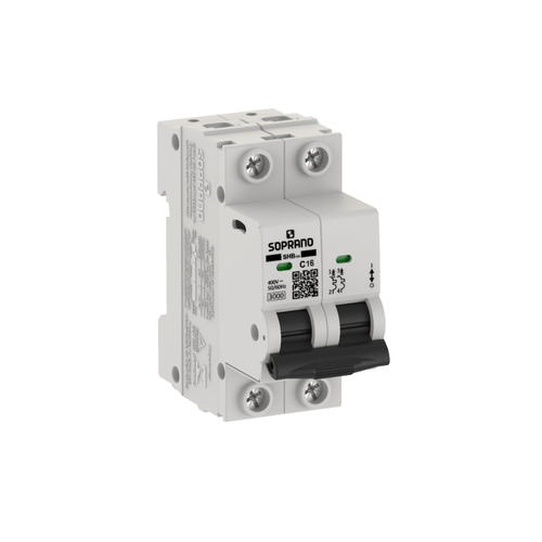 Minidisjuntor Residencial 2 Polos SHB - GIII - 016A - Soprano