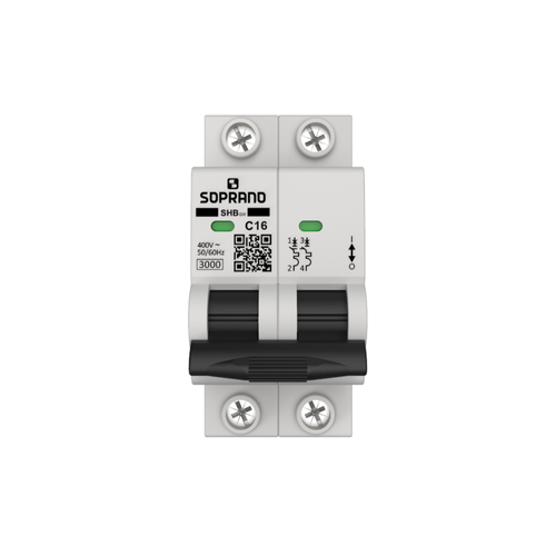 Minidisjuntor Residencial 2 Polos SHB - GIII - 016A - Soprano