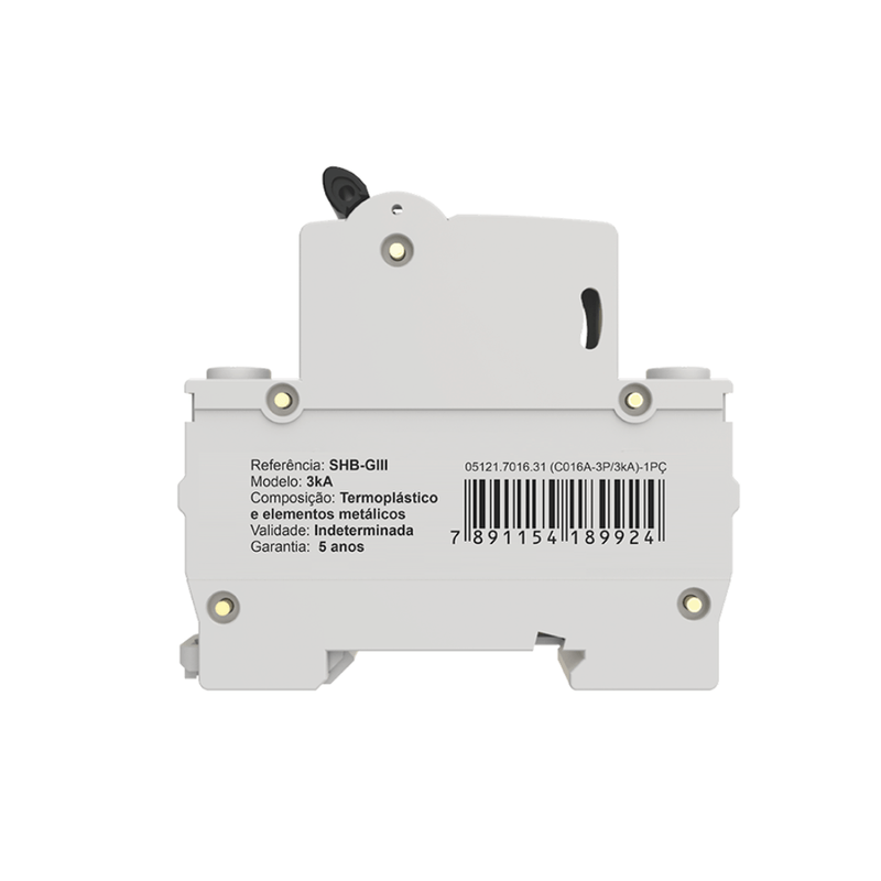 Disjuntor Residencial 3 Polos SHB - GIII - 016A - Soprano-1754423100084