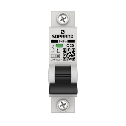 Minidisjuntor Residencial 1 Polo SHB - GIII - 020A - Soprano