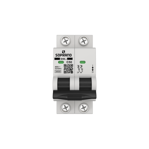 Minidisjuntor Residencial 2 Polos SHB GIII 050A - Soprano