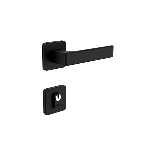 Fechadura Externa 55X70 ROS24 PY53 Preto Fosco Juno - Soprano