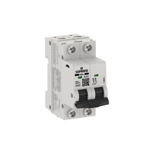 Minidisjuntor Residencial 2 Polos SHB - GIII - 032A - Soprano