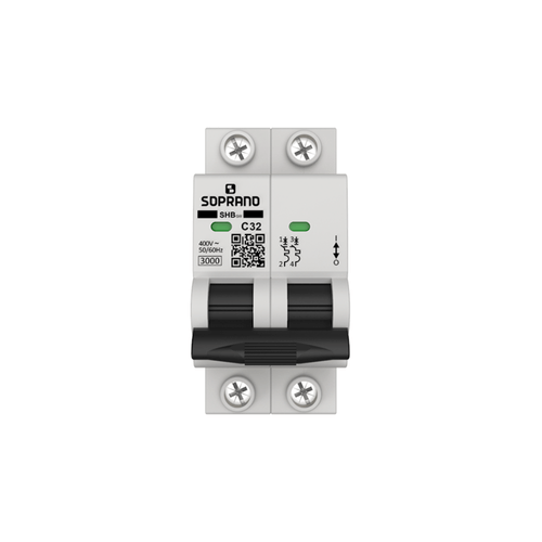 Minidisjuntor Residencial 2 Polos SHB - GIII - 032A - Soprano