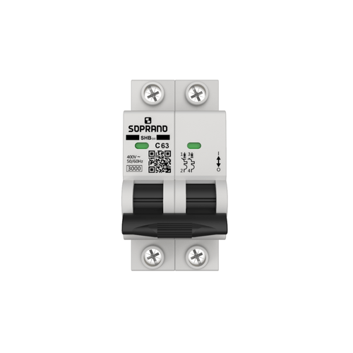 Minidisjuntor Residencial 2 Polos SHB - GIII - 063A - Soprano