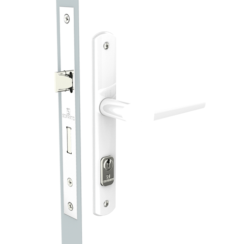 Fechadura Externa Perfil Estreito 27x53 ESP15 PY45 Branco Popline - Soprano