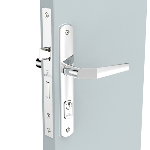 Fechadura Externa Perfil Estreito 20x53 ESP15 PY45 Cromado Popline - Soprano
