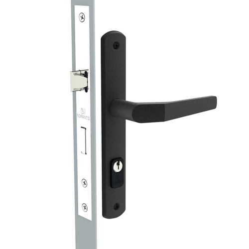 Fechadura Externa Perfil Estreito 20x53 ESP15 PY45 Preto Popline - Soprano