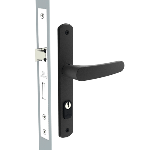 Fechadura Externa Perfil Estreito 27x53 ESP43 PY45 Preto Fosco Ipanema - Soprano