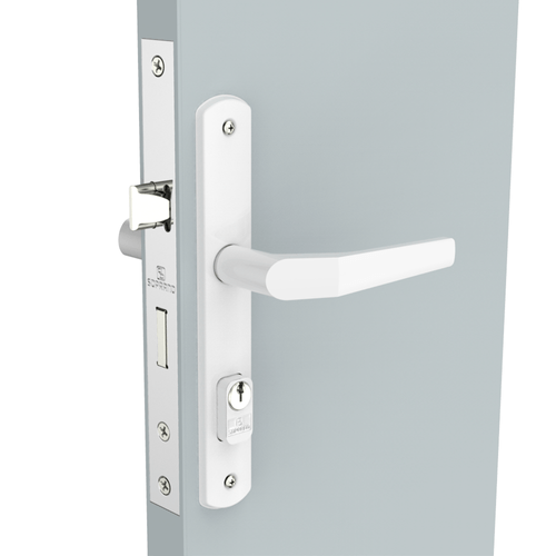 Fechadura Externa Perfil Estreito 20X53 ESP15 PY45 Branco Popline - Soprano