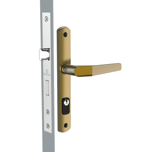 Fechadura Externa Perfil Estreito 20x53 ESP15 PY45 Antique Brass Popline - Soprano