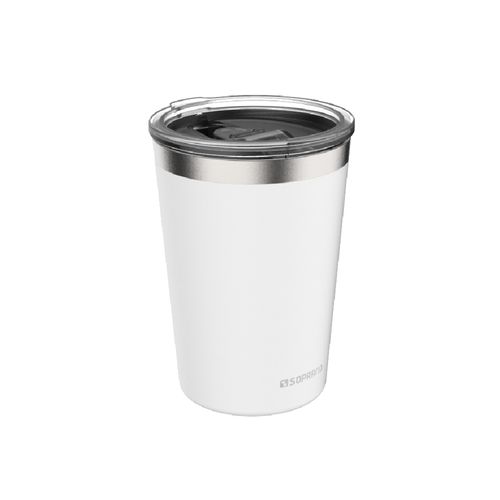 Copo Térmico de Inox com Tampa 310 ml Branco Everest - Soprano