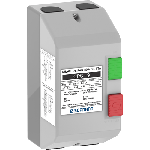 Chave de Partida CPS9 5-8 A 380Vca - Soprano