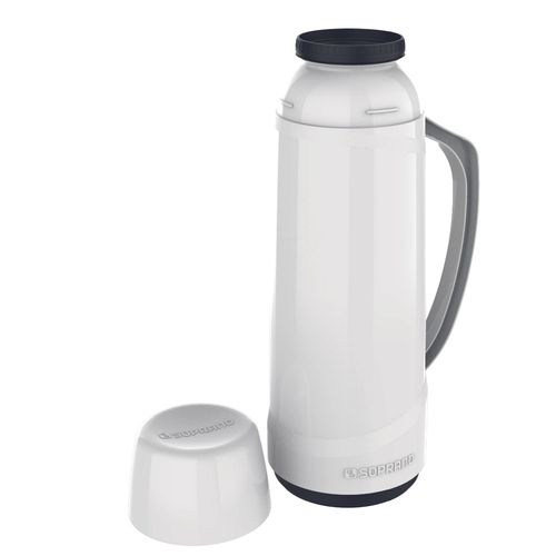 Garrafa Térmica 1 L Branco Cristal - Soprano
