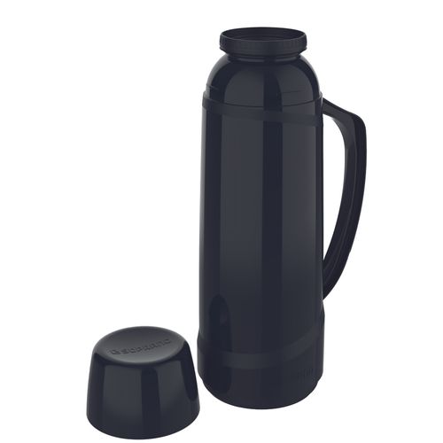 Garrafa Térmica 1 L Preto Cristal  - Soprano