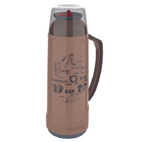 Garrafa Térmica com Bico 1 L Mocca Cristal Tradição - Soprano