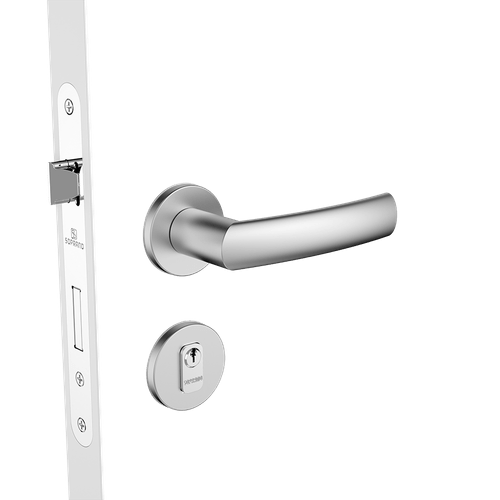 Fechadura Externa 55x70 ROS38 PY53 Oval Inox Escovado Malibu - Soprano