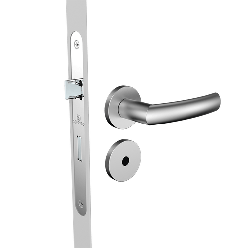 Fechadura Banheiro 40x53 ROS22 Oval Inox Escovado Jurerê - Soprano
