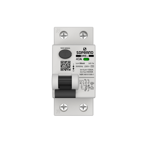 Interruptor Diferencial Residual DRS-A 2 Polos 20A - Soprano