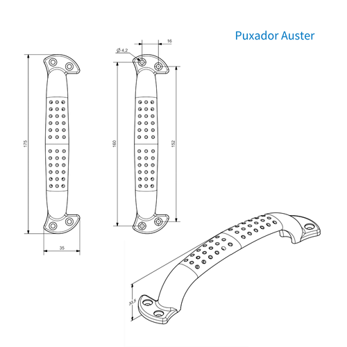 Puxador Antique Brass Auster - Soprano