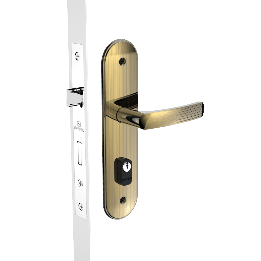 Fechadura Banheiro 40x53 ESP43 Antique Brass Pali Way - Soprano