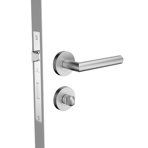 Fechadura Banheiro 55x70 ROS62 Inox Escovado Linna - Soprano