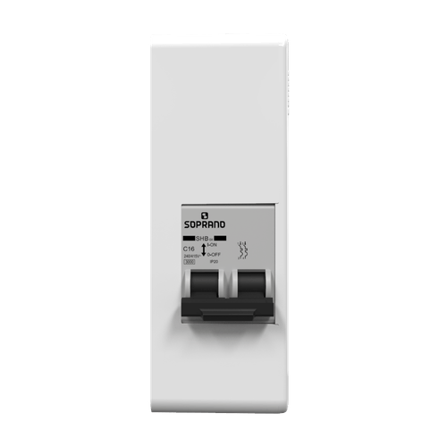 Caixa de Proteção Installbox com Tomada 20A e Disjuntor Bipolar SHB2 GII-C0 16A - Soprano
