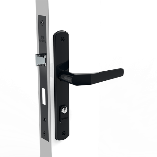 Fechadura Externa Perfil Estreito 20x53 ESP15 PY45 Preto Popline/ Brio - Soprano - Soprano