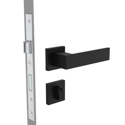 Fechadura Externa 55x72 ROS60 PY75 Preto Fosco Adaggio - Soprano