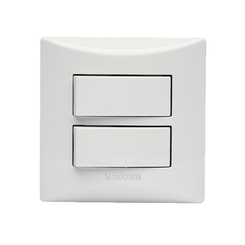 Conjunto 2 Interruptores Simples 10A Branco Sistema S. - Soprano