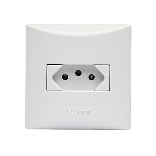 Conjunto 1 Tomada 20 A Branco Sistema S. - Soprano