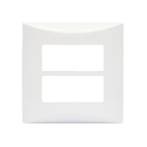 Placa 2 Módulos Separados com Suporte Branco Sistema S. - Soprano